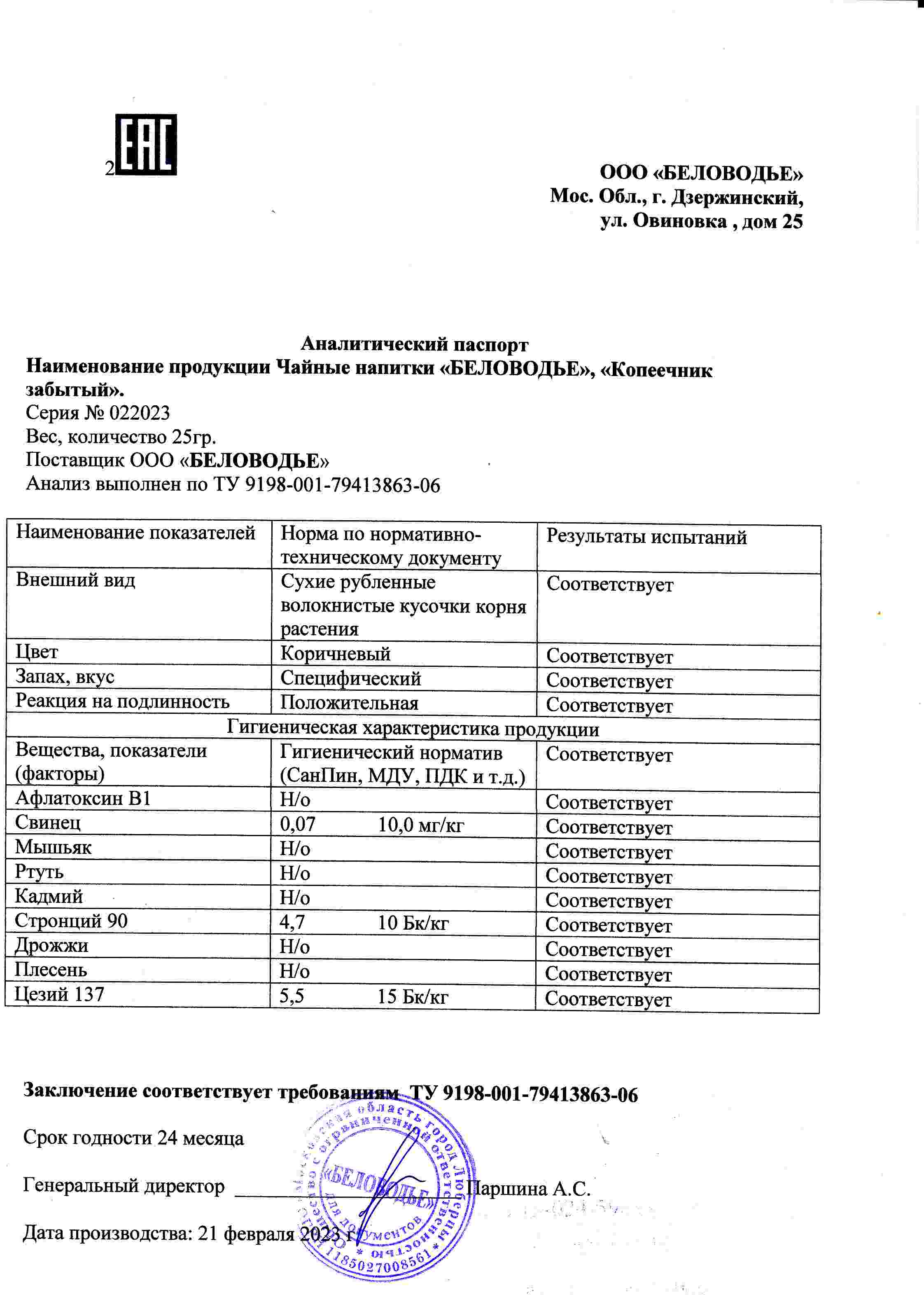 Паспорт №022023